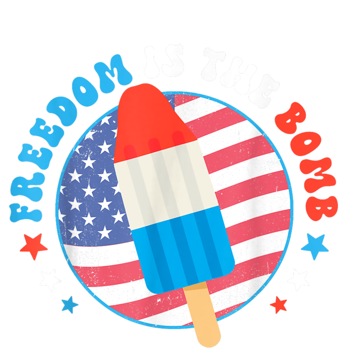 Freedom Is The Bomb USA Flag Popsicle 4th Of July Patriotic Baby Bodysuit