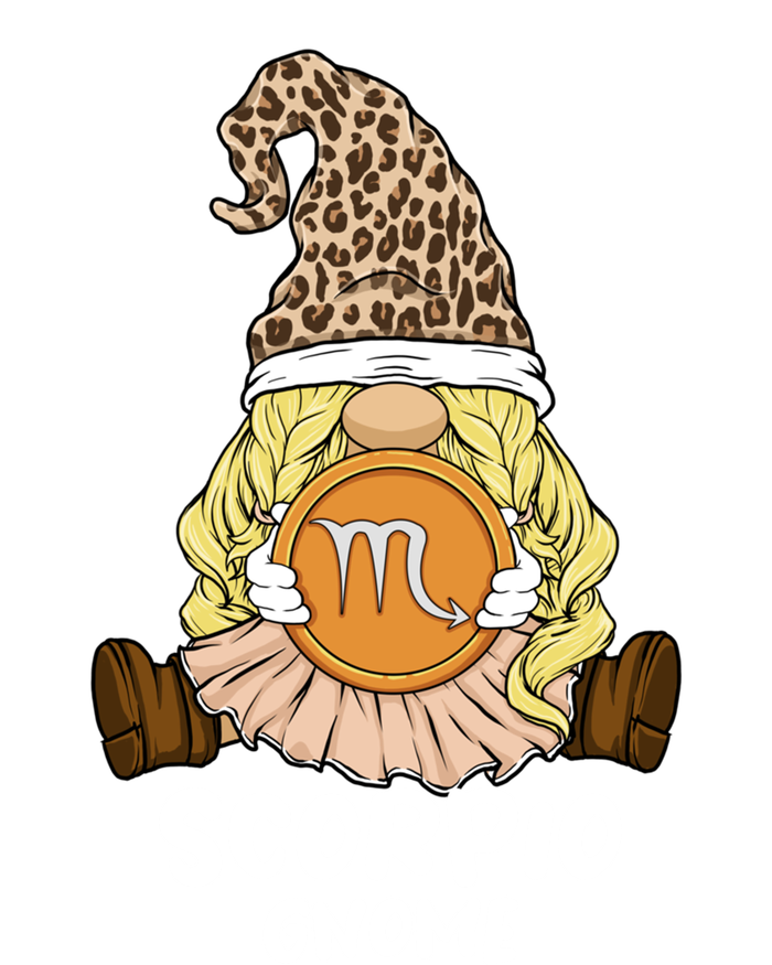 Scorpio Gnome Zodiac Sign Leopard Print Hat Cool Gift T-Shirt