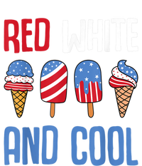 Red White And Cool Patriotic Ice Cream Popsicle 4th Of July High Crown Mesh Back Trucker Hat