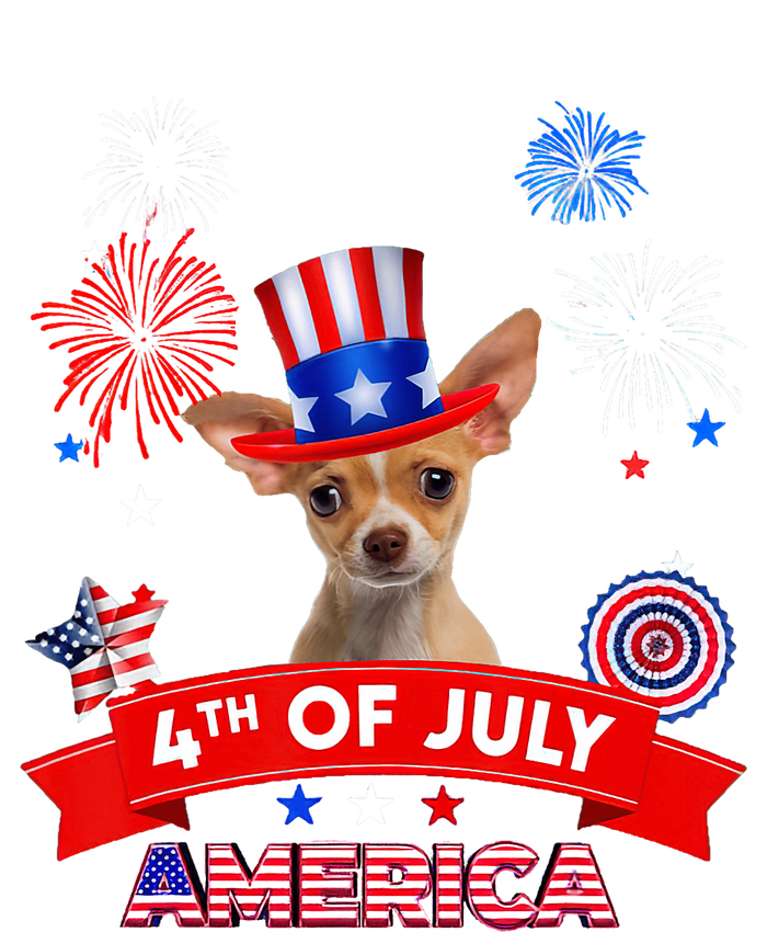 4th Of July Decor Patriotic Chihuahua Dog USA T-Shirt