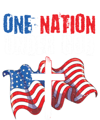 One Nation Under God Us Flag Christian American 4th Of July Gift V-Neck T-Shirt