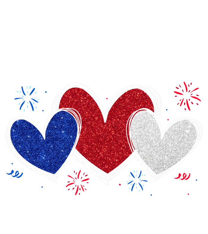 Patriotic Usa Flag Hearts For Christians God Bless America Gift Women's V-Neck T-Shirt