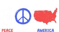 Peace Love America 4th Of July Costume Hippie Patriotic Gift T-Shirt