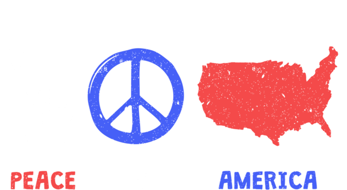 Peace Love America 4th Of July Costume Hippie Patriotic Gift T-Shirt