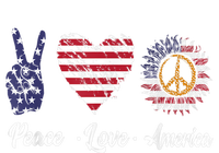 Peace Love America 4th Of July Usa Flag Cool Gift Doggie Tank