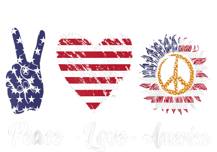 Peace Love America 4th Of July Usa Flag Cool Gift Doggie Tank