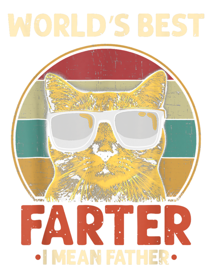 Worlds Best Farter I Mean Father Best Cat Dad Ever Funny Long Sleeve Shirt