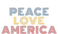 Peace Love America Retro 70s Vintage Gift Zip Tote Bag