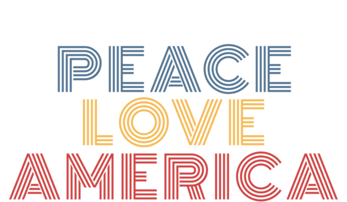 Peace Love America Retro 70s Vintage Gift Zip Tote Bag