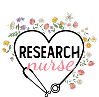 Floral Stethoscope Heart Nursing Research Nurse Gift T-Shirt