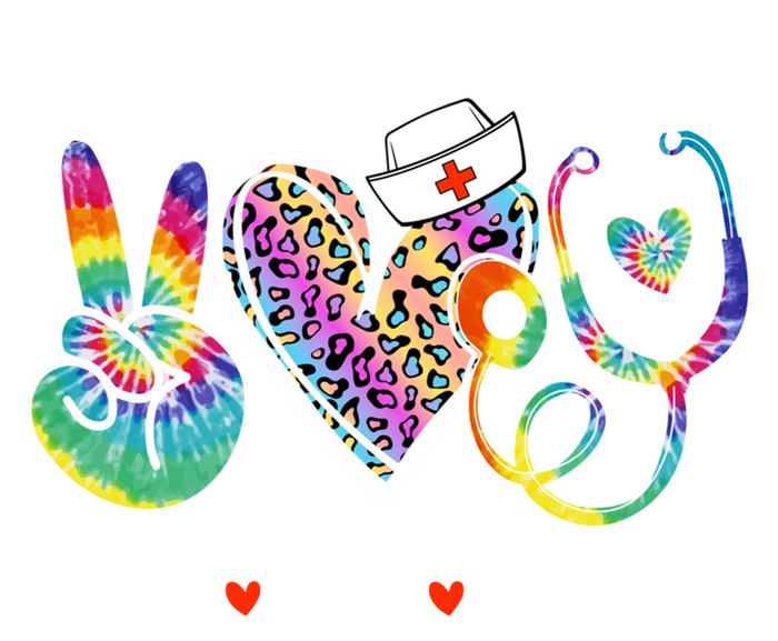 Funny Cute Nurse Peace Love Nursing Stethoscope Nurse Week Meaningful Gift T-Shirt