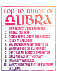 Top 10 Rules Libra Zodiac Sign September October Birthday Funny Gift Women's T-Shirt