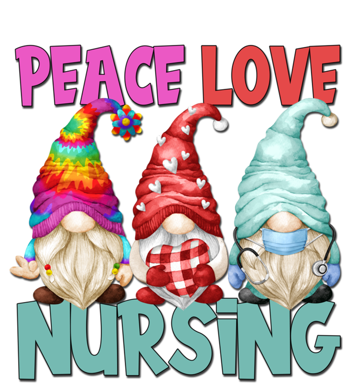 Funny Peace Love Nursing Gnome Cute New Nurse Mom Gift Ceramic Bell Ornament