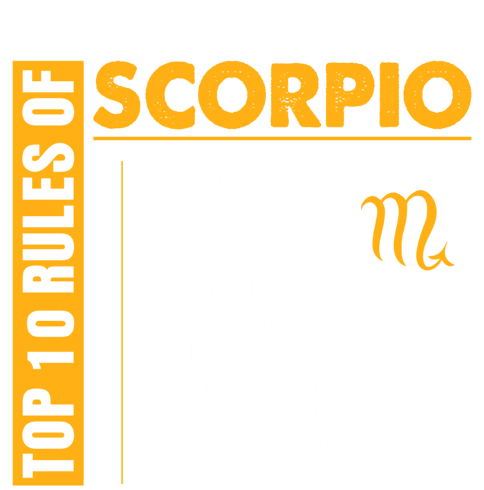 Top 10 Rules Of Scorpio October November Birthday Gift T-Shirt