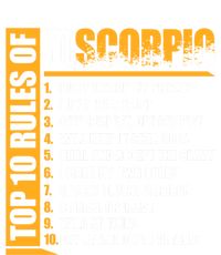 Top 10 Rules Of Scorpio Zodiac Sign Funny Cool Gift T-Shirt