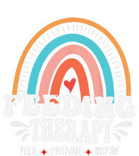 Feeding Therapy Appreciation Rainbow Feeding Therapist Stripe Pom Pom Beanie