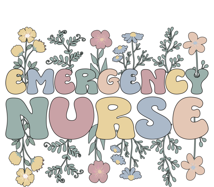 Groovy Emergency Nurse Flowers Emergency Nursing Gift Tie Dye Hoodie