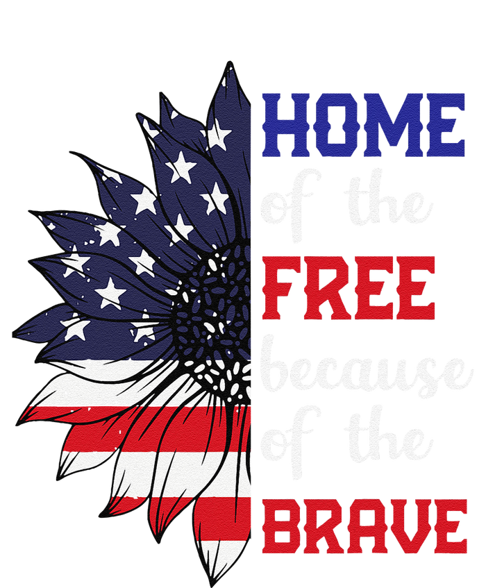 Home Of The Free Because Of The Brave Sunflower USA Flag 16 in Basic Backpack