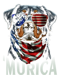 Murica Patriotic Rottweiler 4th Of July Dog Striped Beanie with Solid Band