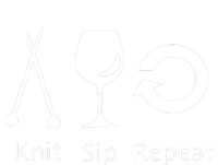 Womens Love To Knit Sip Wine And Repeat Funny Knitting T-Shirt