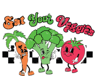 Eat Your Veggies Retro 90s Style Vegetable Funny Vegan Month Adult ChromaSoft Performance T-Shirt