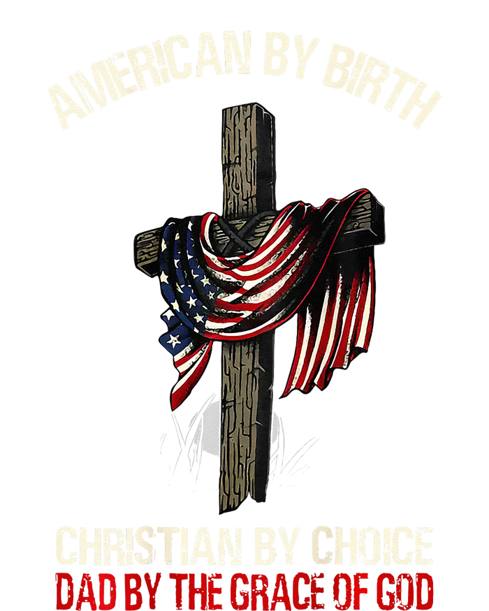 American By Birth Christian By Choice Dad By The Grace USA-Made Doggie Bandana