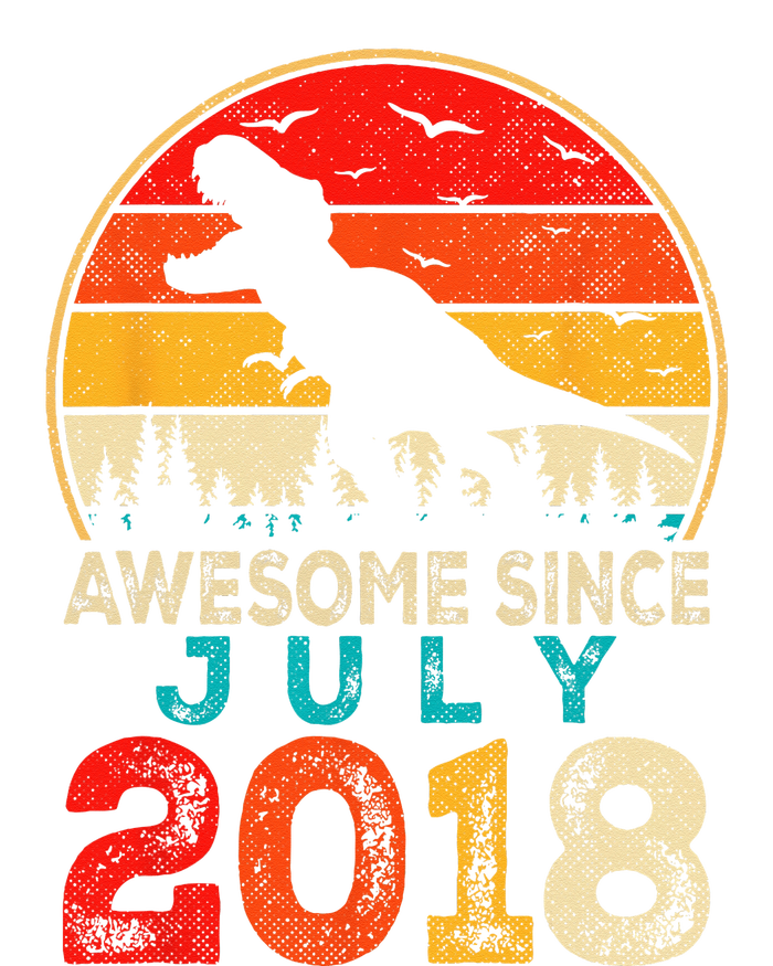 Awesome Since July 2018 5 Years Old 5th Birthday Dino Gift Magnet