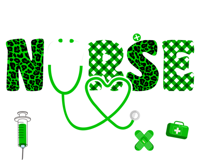 Nurse Saint Patricks Day Stethoscope Shamrock Leopard Irish Cool Gift Poster