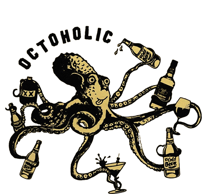 Octoholic Alcoholic Funny Beer And Octopus Adult Drive Performance Visor