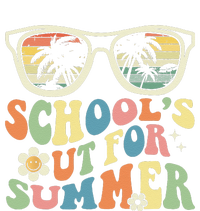 School's Out For Summer Graduation Teacher Sunglasses Retro Pom Pom 12in Knit Beanie