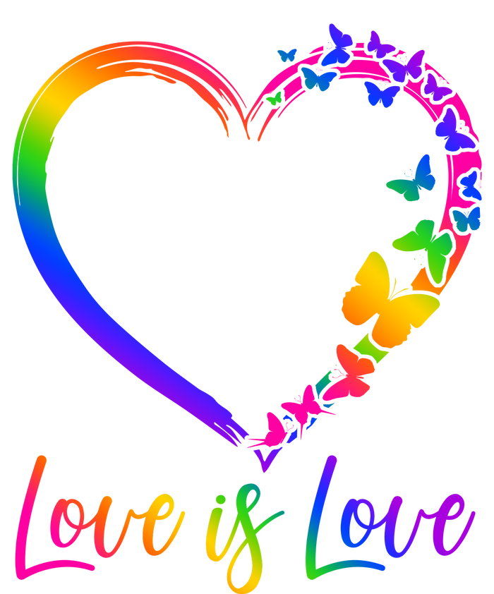 Love Is Love Rainbow Butterfly Heart Tie Dye Hoodie