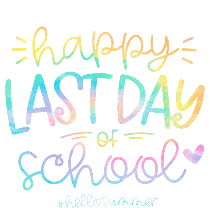 Happy Last Day Of School Hello Summer Students And Teachers Youth Performance Sprint T-Shirt