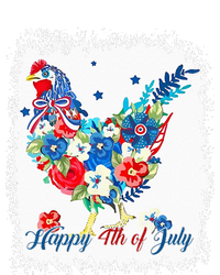 Happy 4th Of July Floral Chicken Flowers Patriotic Usa Flag T-Shirt