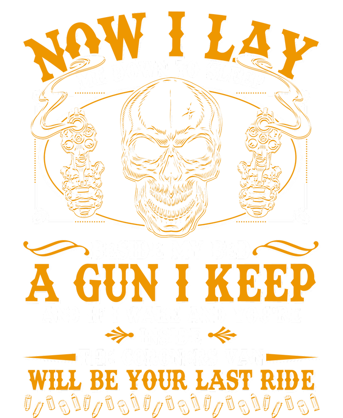 Now I Lay Me Down To Sleep Gun Skull Poster