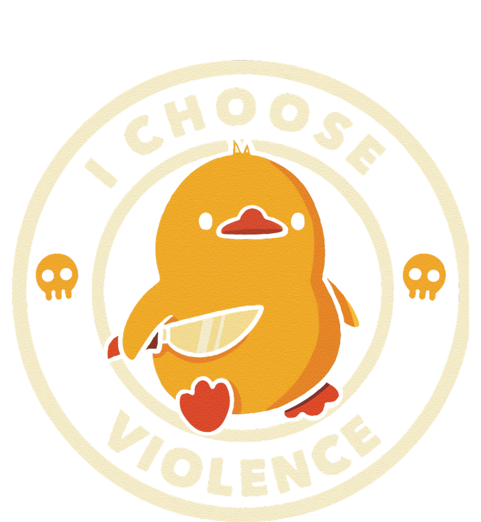 I Choose Violent Funny Duck Women's Racerback Tank