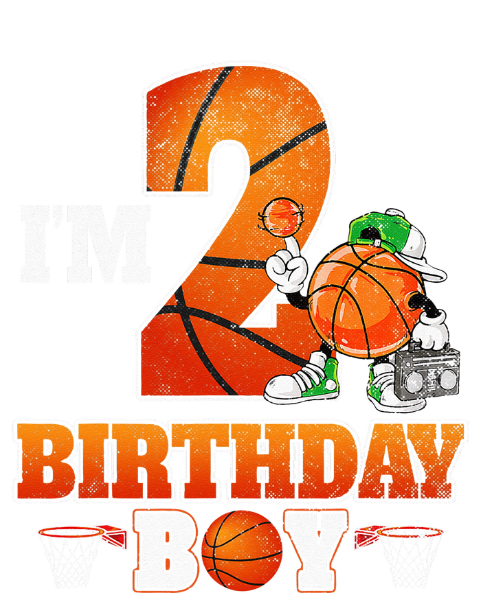 Im 2nd Birthday Boy Basketball 2 Year Old Theme Player Bday Kids Tie-Dye T-Shirt