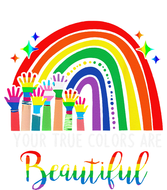 Your True Colors are Beautiful LGBT Rainbow Pride Flag Toddler Sweatshirt