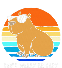 Retro Rodent Funny Capybara Dont Be Worry Be Capy Tall Hoodie