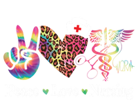 Peace Love Nursing Leopard Tie Dye Operating Room Nurse Gift Women's T-Shirt