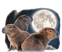 Three Capybaras And Moon Funny Capybara Humor Parody Grommeted Golf Towel