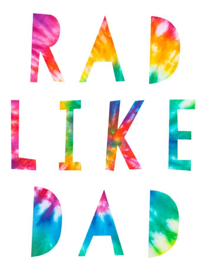 Rad Like Dad Tie Dye Funny Father’s Day Women's Racerback Cropped Tank