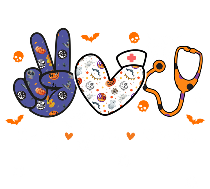 Peace Love Nursing Stethoscope Nurse Life Halloween Costume Gift Premium T-Shirt