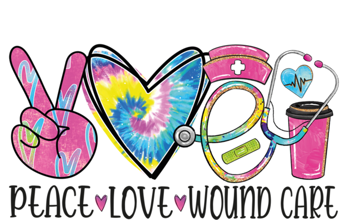 Peace Love Wound Care Nurse Nursing Heart Stethoscope Cool Gift T-Shirt