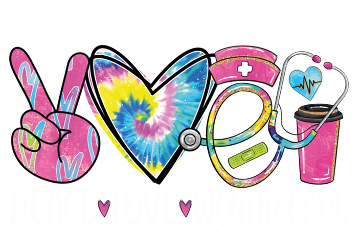 Peace Love Wound Care Nurse Nursing Heart Stethoscope Meaningful Gift V-Neck T-Shirt