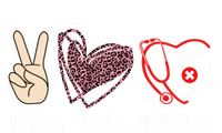 Peace Sign Love Leopard Print Heart Nursing Cap Stethoscope Gift Poster