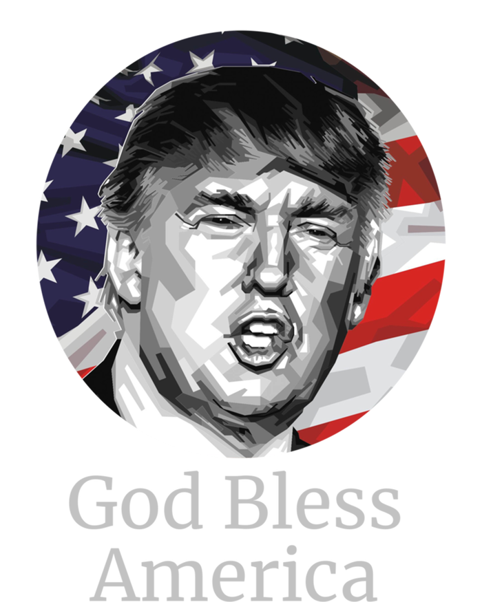 Trump God Bless America Gift Button