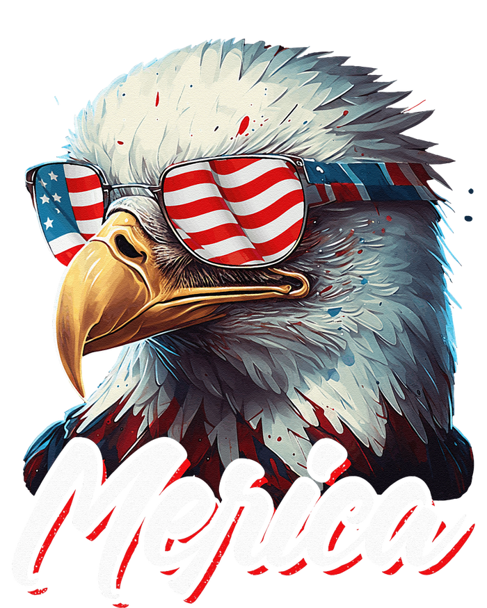 Merica Patriotic American Bald Eagle Funny 4th of July Toddler T-Shirt