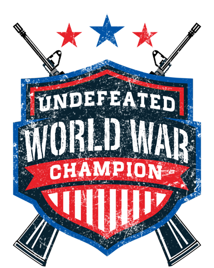 Undefeated World War Champion Veteran Champs Retired Soldier Gift Canvas