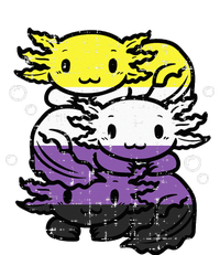 Nonbinary Axolotl Pile Non Binary Enby Lgbtq T-Shirt