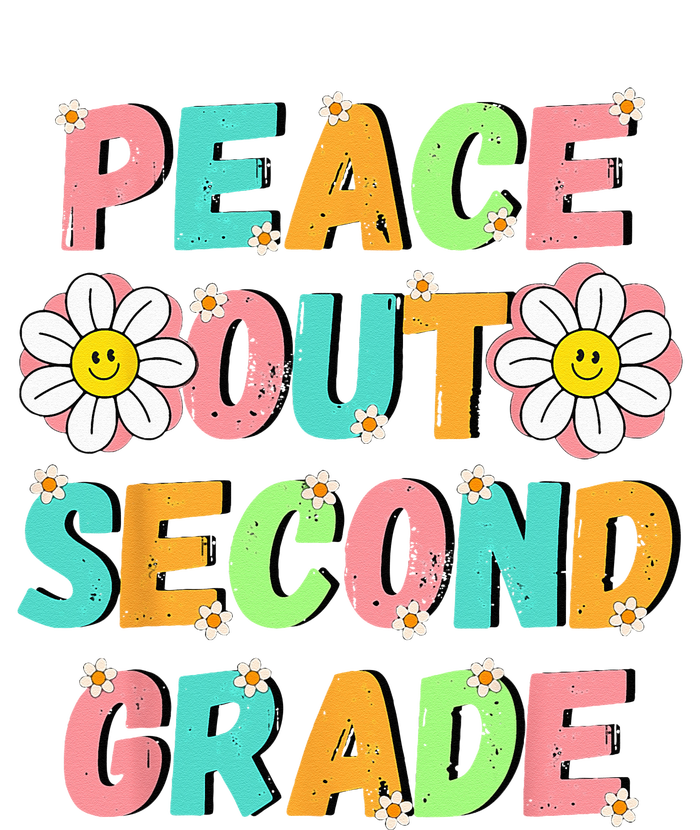 Peace Out Second Grade Cute Groovy Last Day of 2nd Grade Cooling Performance Long Sleeve Crew